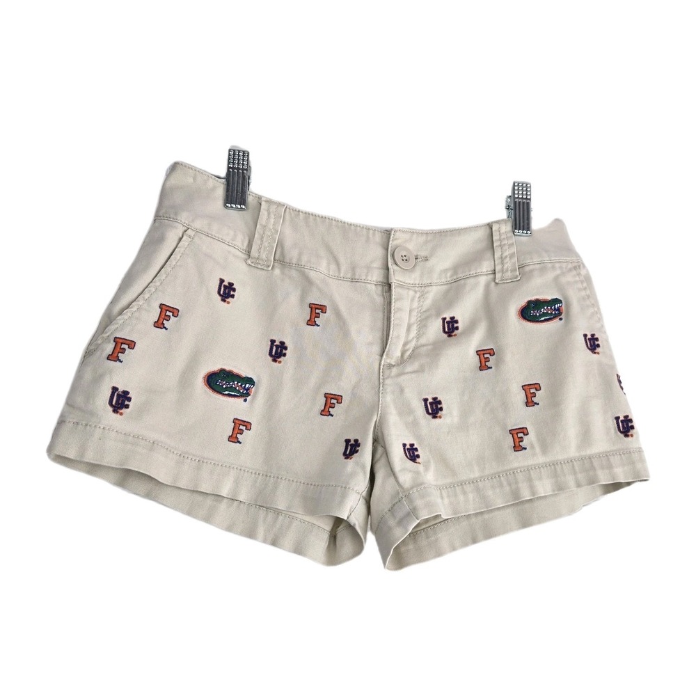 E5 College Classics University Of Florida Gators Khaki Shorts Juniors Size 1